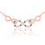 14k Rose Gold Triple Infinity Necklace with Clear and Black Diamonds