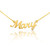 14k Solid Gold Name Script Necklace "Mary"