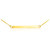 14K Solid Gold Straight Bar Necklace