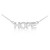 14k Solid White Gold "HOPE" Script Necklace