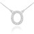 14k White Gold Letter "O" Diamond Initial Necklace