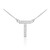 14k White Gold Letter "T" Diamond Initial Necklace