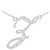 14k White Gold Letter Script "Z" Diamond Initial Necklace