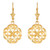 14k Yellow Gold Eternity Trinity Knot Earrings