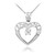 925 Sterling Silver 15 Anos Heart CZ Pendant Necklace