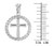 925 Sterling Silver Cross with CZ Circle Rope Pendant Necklace