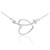 925 Sterling Silver Heart & Arrow CZ Necklace
