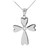 925 Sterling Silver Heart Cross CZ Pendant Necklace