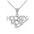 925 Sterling Silver HOCKEY MOM Sports Pendant Necklace