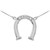 925 Sterling Silver Lucky CZ Horseshoe Necklace