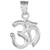 925 Sterling Silver Om (aum) Yoga Pendant Necklace