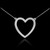 925 Sterling Silver Open Heart Necklace