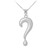 925 Sterling Silver Question Mark Pendant Necklace