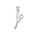 925 Sterling Silver Scissors Pendant Necklace