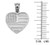 American Flag Heart Silver Charm Pendant Necklace