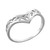 Fine Sterling Silver Filigree Chevron Ring for Women