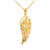 Gold Angel Wing Pendant Necklace