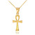 Gold Ankh Charm Necklace