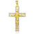 Gold CZ Crucifix Pendant