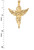 Gold Diamond Cut Angel Pendant (S M L)