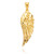 Gold Diamond Cut Wing Pendant