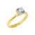 Gold Engagement CZ Ring