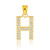 Gold Letter "H" Diamond Initial Pendant Necklace