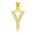 Gold Letter "Y" Diamond Initial Pendant Necklace