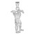 Golfer Silver Charm Sports Pendant Necklace