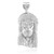 Iced-out Sterling Silver Jesus Face Men's Large CZ Pendant