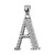 Initial A Silver Charm Pendant