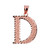 Initial D Rose Gold Charm Pendant