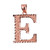Initial E Rose Gold Charm Pendant