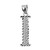Initial I Silver Charm Pendant