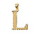 Initial L Gold Charm Pendant