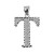Initial T Silver Charm Pendant
