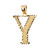 Initial Y Gold Charm Pendant