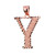 Initial Y Rose Gold Charm Pendant