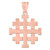 Matte Rose Gold Jerusalem "Crusaders" Cross Pendant Necklace