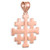 Matte Rose Gold Jerusalem "Crusaders" Cross Pendant Necklace