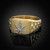 Gold Marijuana Leaf Rectangular Ring