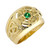Men's Yellow Gold Celtic Birthstone CZ Ring