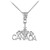 Polished 925 Sterling Silver I Love CANADA Pendant Necklace