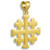 Polished Gold Jerusalem "Crusaders" Cross Pendant Necklace