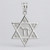 925 Sterling Silver Star of David Chai Satin Pendant Necklace