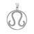 White Gold Leo Zodiac Pendant.
Horoscope pendant.