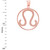 Rose Gold Leo Zodiac Pendant. Horoscope pendant.