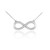 Polished Solid Sterling Silver Infinity Necklace