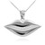 Polished Sterling Silver Lips Pendant Necklace