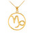 Gold Capricorn Zodiac Necklace